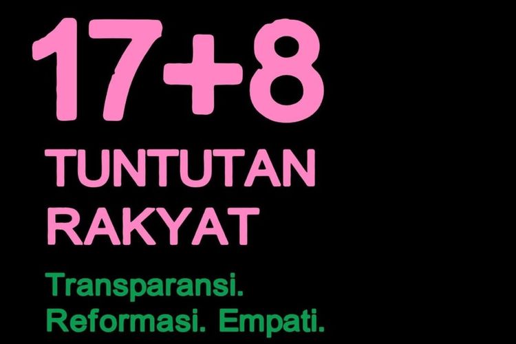 Dari Mana Asal 17+8 Tuntutan Rakyat yang Beredar di Media Sosial?