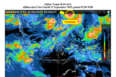 Siklon Ragasa Ancam Wilayah Indonesia, BMKG Warning Cuaca Ekstrem