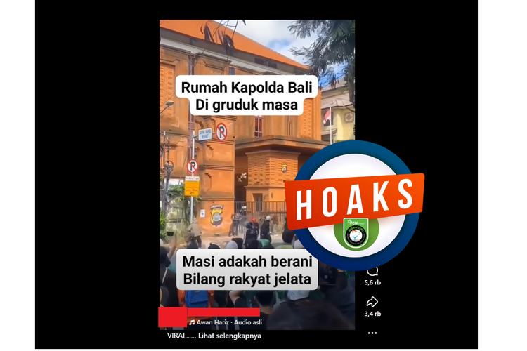 Video yang mengeklaim rumah Kapolda Bali digeruduk massa